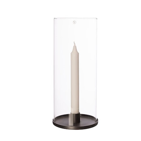 Ljuslykta för kronljus 28 cm Svart/Klarglas