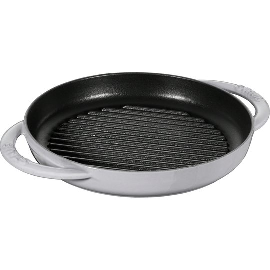 Staub Pure Grill Grillpanna Rund 22 cm, Grå