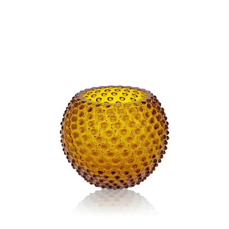 Hobnail Globe Vas 18 cm Amber