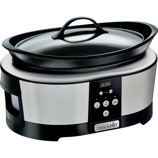 Crock-Pot Slowcooker 5,7L Timer Rostfri Blank