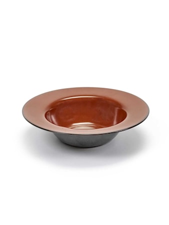 Degustation Djup tallrik Liten Rund 21,3cm Rost/Rökblå