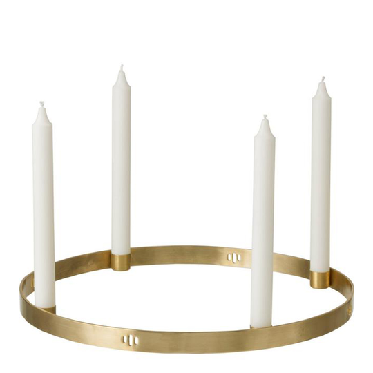 Ferm Living - Circle Ljushållare 38 cm 4 ljus Mässing