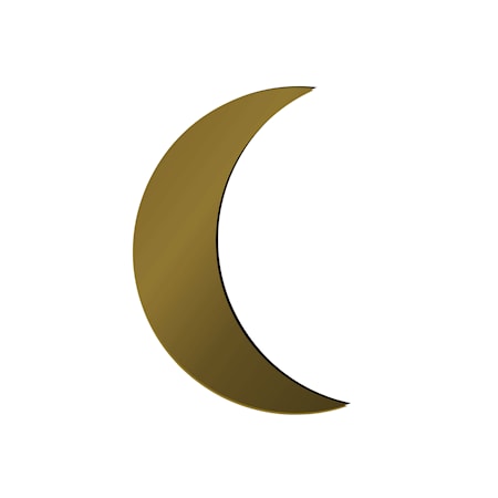 Spegel Moon Gul
