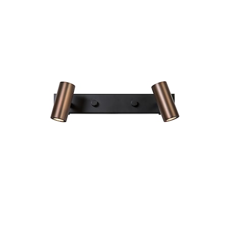 Cato Vägglampa LED Oxid/svart Dubbel