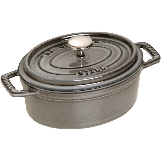 Staub La Cocotte Oval Gryta Grå 15 cm 0,6 l