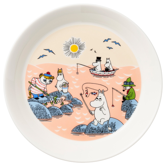 Arabia Mumintallrik 19 cm, fiske