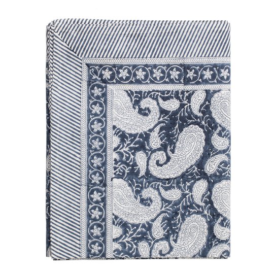 Chamois - Big Paisley Bordsduk 170x270 cm Marinblå