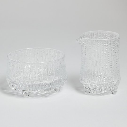 Iittala - SÅLD Sockerskål och gräddsnipa "Ultima Thule"