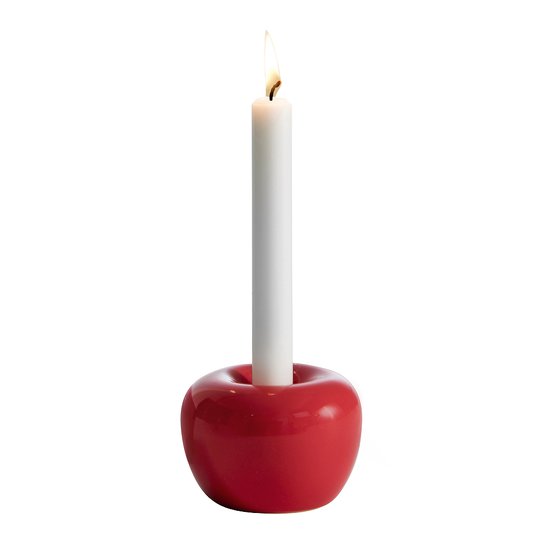 Born in Sweden - Ljusstake Äpple 10,5 cm Röd