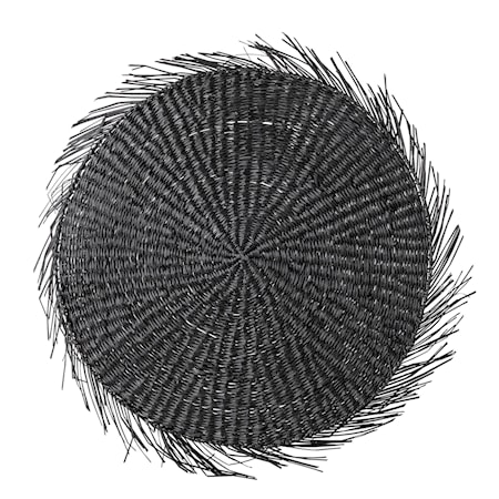 Placemat, Black, Seagrass