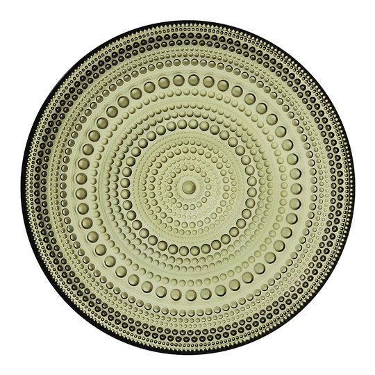 Iittala - Kastehelmi Tallrik flat 17 cm Mossgrön