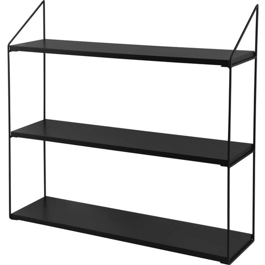 Day Ställning med 3 Hyllor Svart 60 x 15 x 54 cm