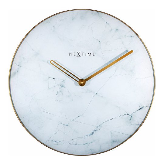 NeXtime - Marble Väggklocka Marmor 40 cm Vit