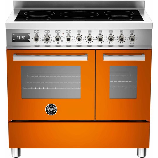 Bertazzoni PRO905 Induktionsspis 90 cm, 2 ugnar, 5 zoner, Orange