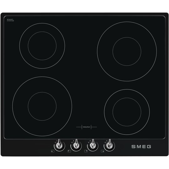 Smeg 60 cm Victoria Induktionshäll med Ram, Svart