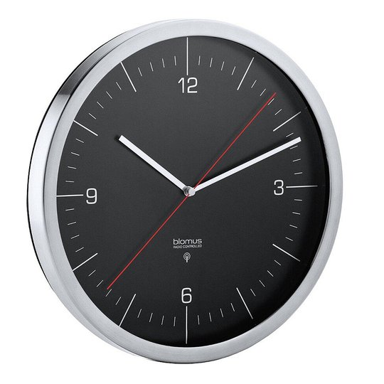 Blomus - Crono Väggklocka radiokontrollerad 24 cm Svart/Rostfri