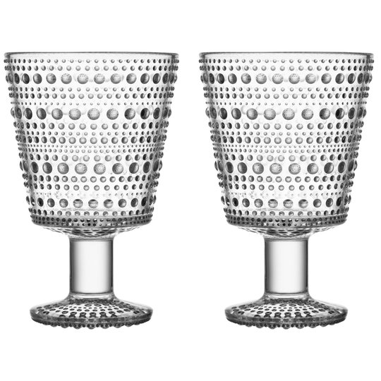 Iittala Kastehelmi Glas på fot 2 st. Klar