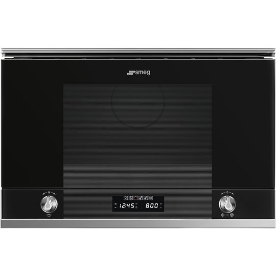 Smeg 60 cm Linea Kompakt Mikrovågsugn, Svart