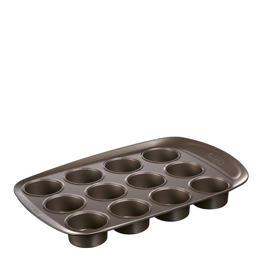Pyrex - Asimetria Muffinsform Kolstål 12 st