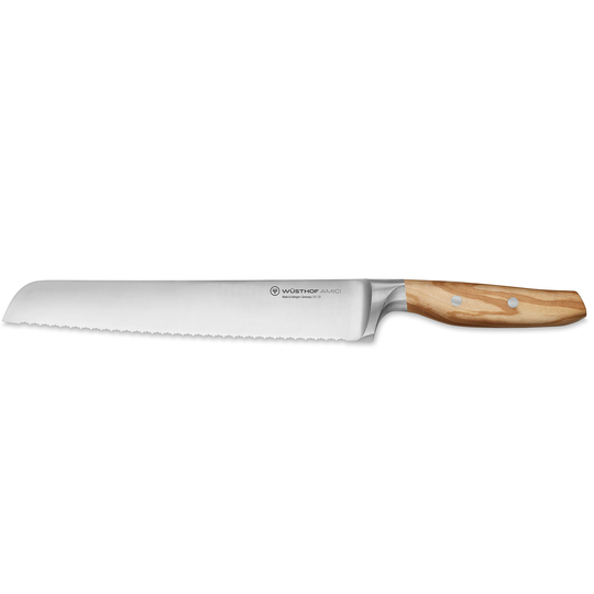 Wüsthof Amici Brödkniv dubbeltandad, 23 cm Olivträ