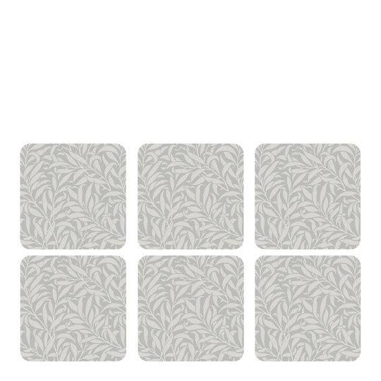 Morris & Co - Willow Bough Glasunderlägg 6-pack Vit