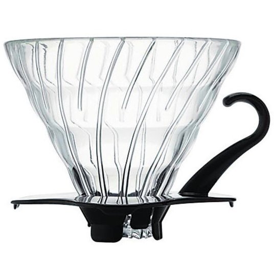 Hario 2 Cup Dripper V60 Glas med svart handtag