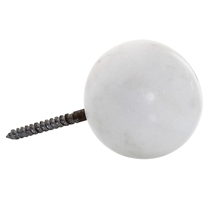Knopp Marble - Vit 4 cm