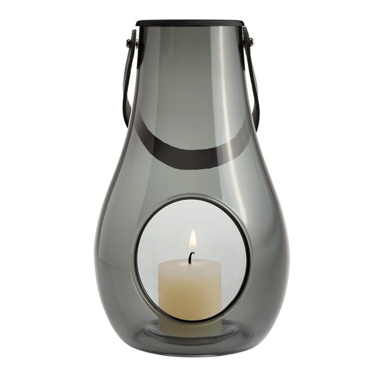 Holmegaard - Design with Light Lanterna 25 cm Rökfärgad
