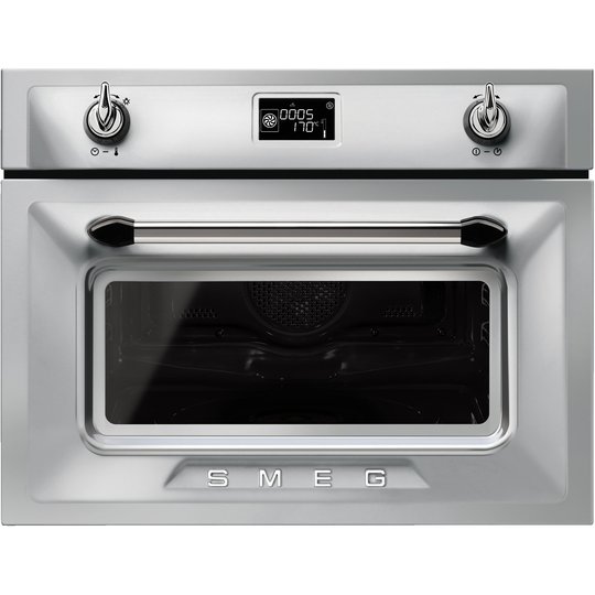Smeg 60 cm Victoria Kompakt Kombinationsmikrovågsugn, Rostfritt Stål