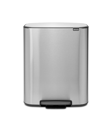 Bo Soptunna med Pedal & 2 Plastinnerhink Silver 2x30 L