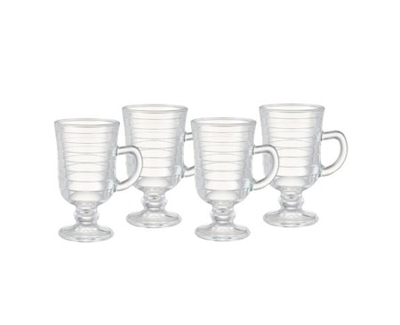Gigi Glas på fot öra ränder 1,3 dl 4-pack