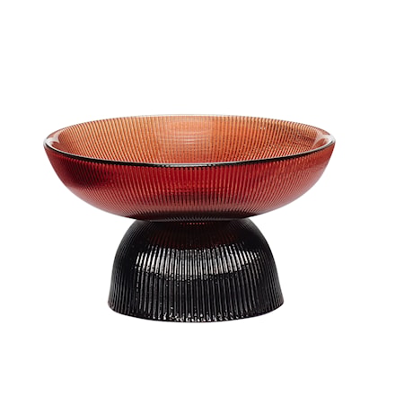 Skål Glas Orange Svart