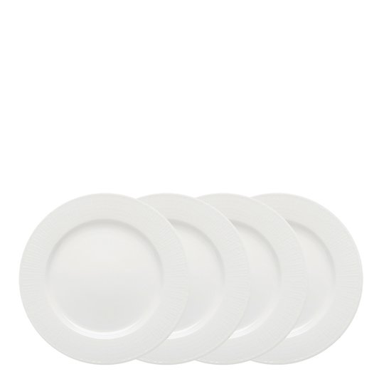 Rörstrand - Swedish Grace Tallrik flat 27 cm 4-pack Snö