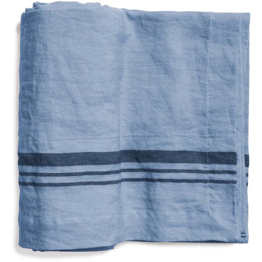 Top Drawer Duk LORRY i linné, stripe, Misty Blue