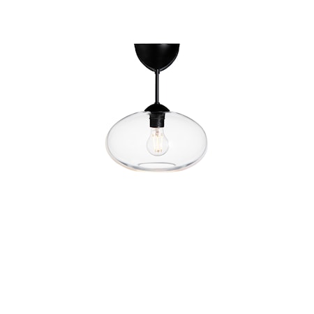 Bullo Plafond Mattsvart Klarglas 32 cm