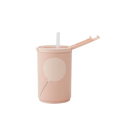 Mugg med sugrör Rosa