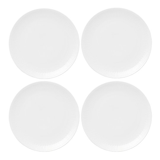 Aida - Relief Tallrik 20 cm 4-pack Vit