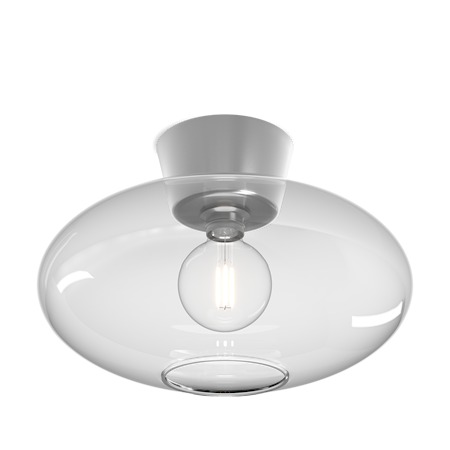 Bullo XL Plafond Ø38 cm Aluminium/Klar