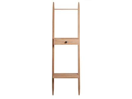 Ebern Vägghylla 47x170 cm Massiv ek/ Vitpigmenterad