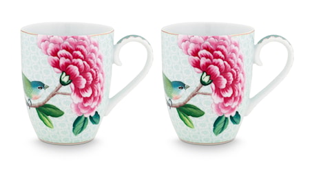 Blushing Birds Stor Mugg Vit 2-pack
