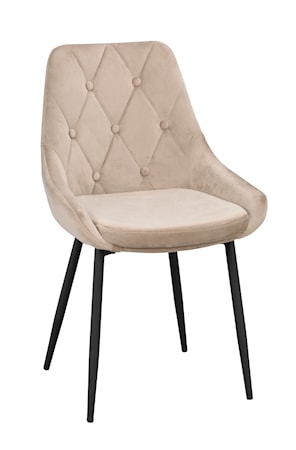 Alberton Stol Beige Sammet