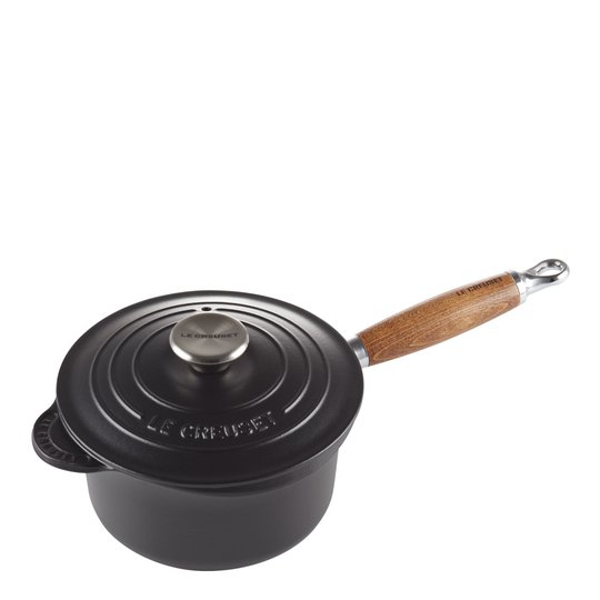 Le Creuset - Le Creuset Signature Kastrull Trähandtag 1,8 L Svart