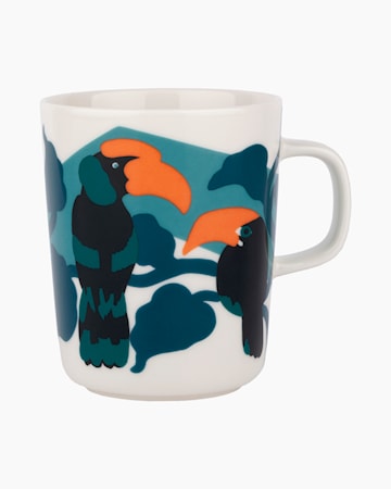 Oiva / Pepe Mugg 2,5Dl Vit/Turkos/Orange