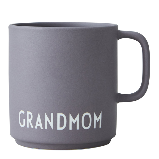 Design Letters - Favourite Cup med öra Grandmom Dusty Purple