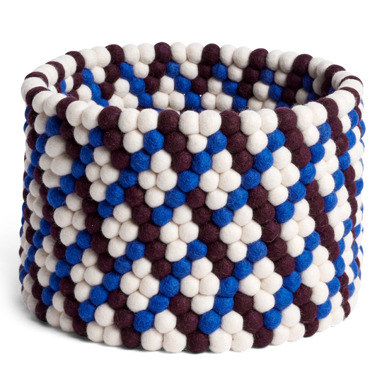 HAY Bead förvaringskorg, burgundy basket weave