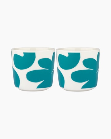 Oiva / Leikko Kaffekopp 2Dl 2-Pack Vit/Teal
