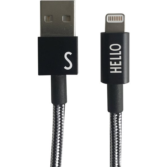 Design Letters Lightning kabel Svart 1 Meter, S