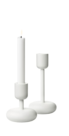 Nappula ljusstake 107+183 mm Vit 2-pack