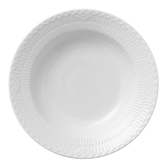 Royal Copenhagen - White Fluted Half Lace Tallrik Djup 21 cm