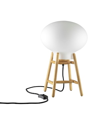 U4 Hiti Bordslampa Ek Nature Opal Glas